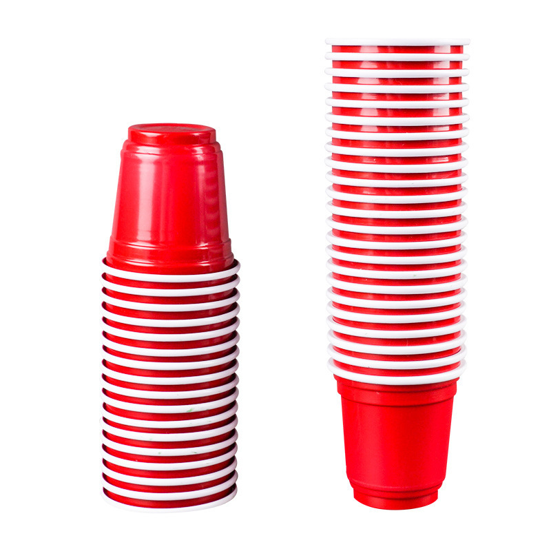 hot selling 2 oz Mini Red Shot Glasses disposable plastic Party Cups for Jello Shots and Tasting