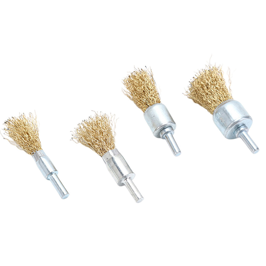 High efficiency polishing brush wire end brush crimped end brushes for polishing