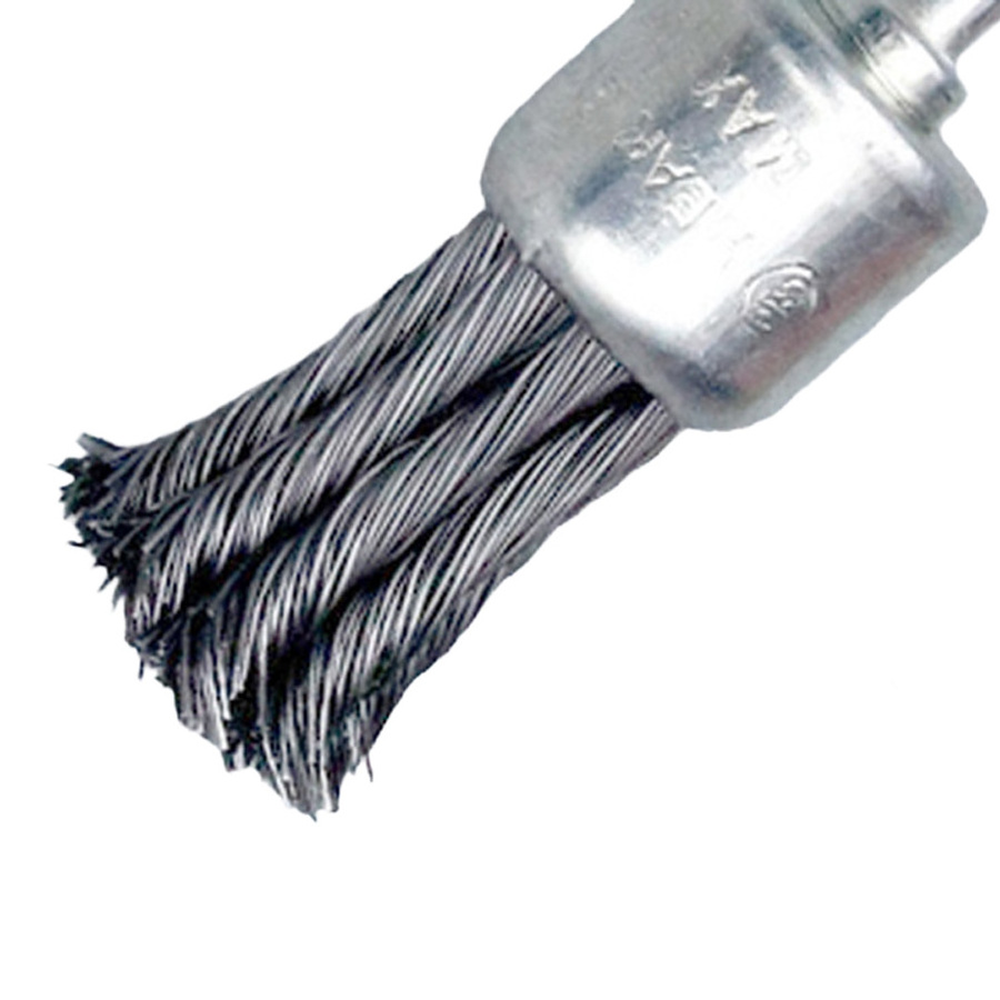 Polishing cleaning brush steel wire brush crimped wire end brushes with 1/4-inch shank