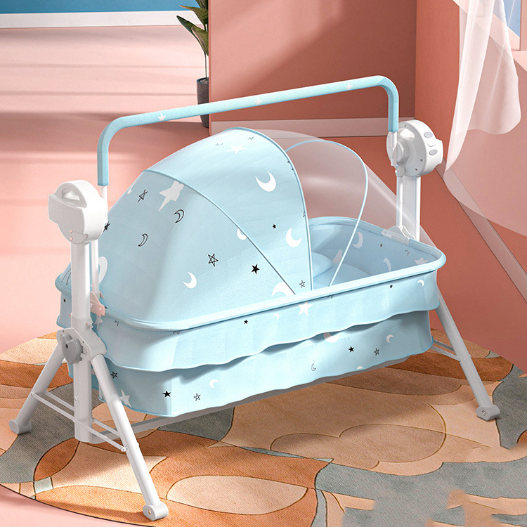 Hot Selling Cradle Soothing Rocking Baby Bed Hypnotic Sleep Automatic Shaking Crib Modern Cradle Basket Hammock Swing Crib Cot