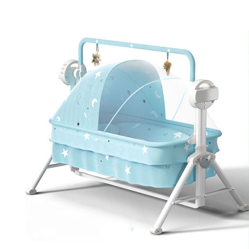 Baby Cradle Swings for Infants Rocking Bassinet for Baby Foldable Portable Baby Bassinet Crib with 3 Speeds 3 timing