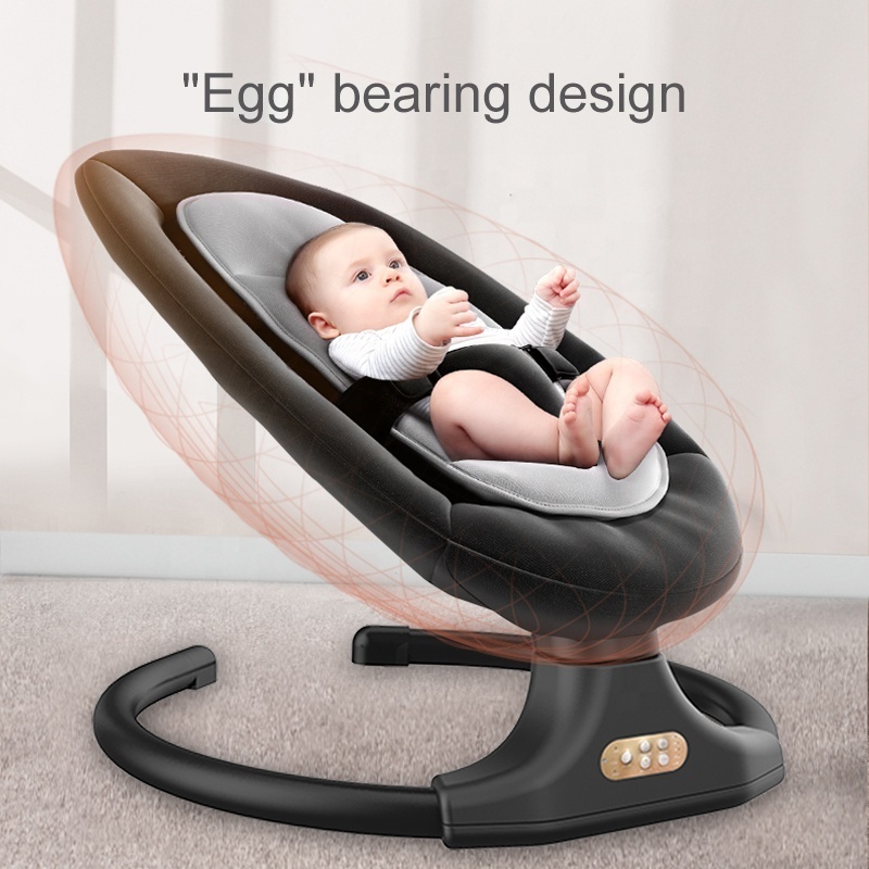 Electric baby bouncer baby rocking chair automatic cradle swing with comfortable seat bluetooth remote control