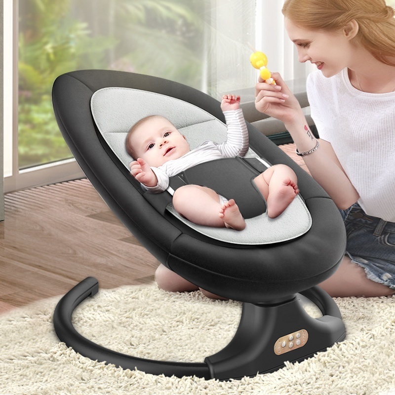 Electric baby bouncer baby rocking chair automatic cradle swing with comfortable seat bluetooth remote control