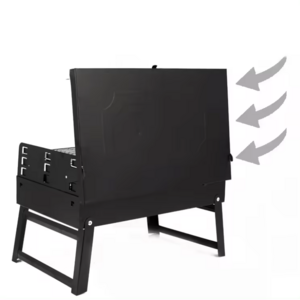 Wholesale Tiktok Outdoor Portable Folding BBQ Grill Easy Carry Campfire Stove Stainless Steel Charcoal Barbecue Grill