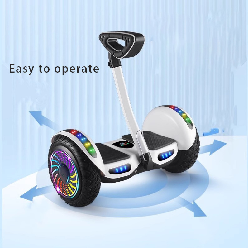 36V Hot Sales 10 inch light motor hoverboard with handle electric 2 wheel Balance Scooter smart balancing leg control diversion