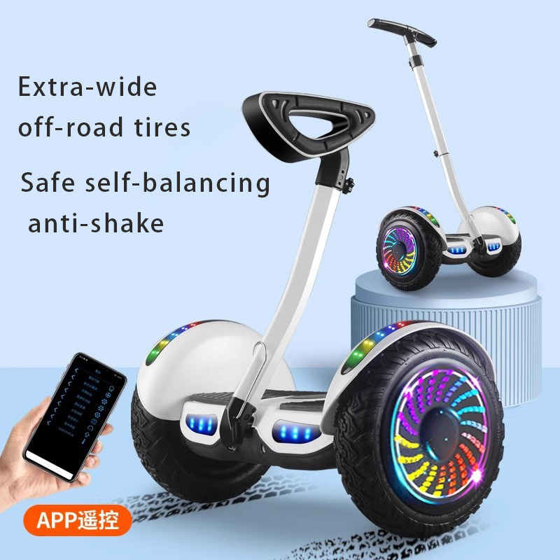 36V Hot Sales 10 inch light motor hoverboard with handle electric 2 wheel Balance Scooter smart balancing leg control diversion