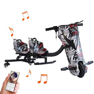 Best 2 seats drifting scooter electric three  whee drift scooter drift kart trike with led light hot sale length adjusted