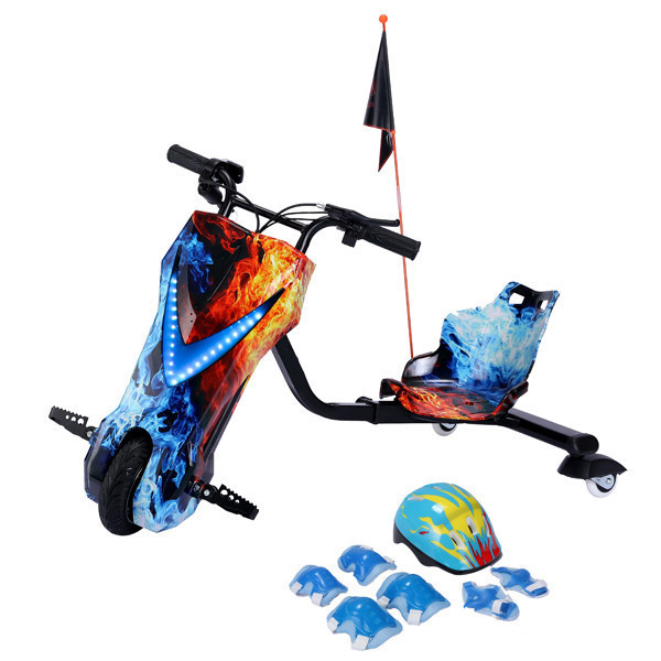 China Professional XL Drifting Electric Tricycle for Kids Alloy Steel Drift Cart 3 PU Wheels Height Adjustable Outdoor Sports