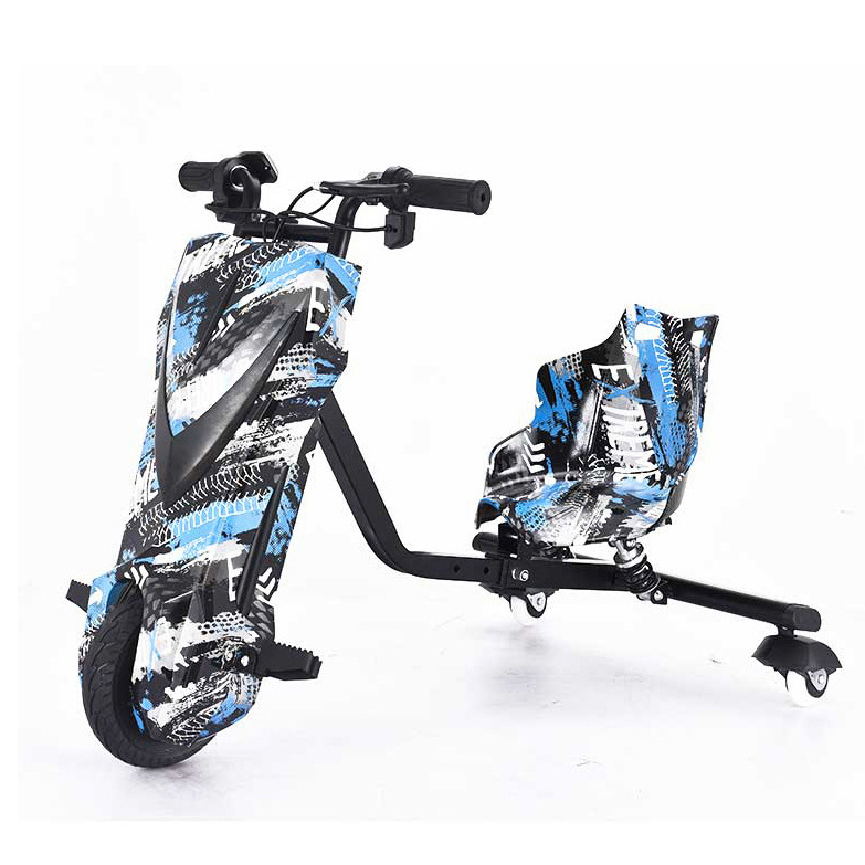 OEM Factory Kids 3-Wheel Electric Drift Trike Scooter 1/10 Motorisation Avant Adjustable Height 36V Car Sale 250W Power PU Wheel