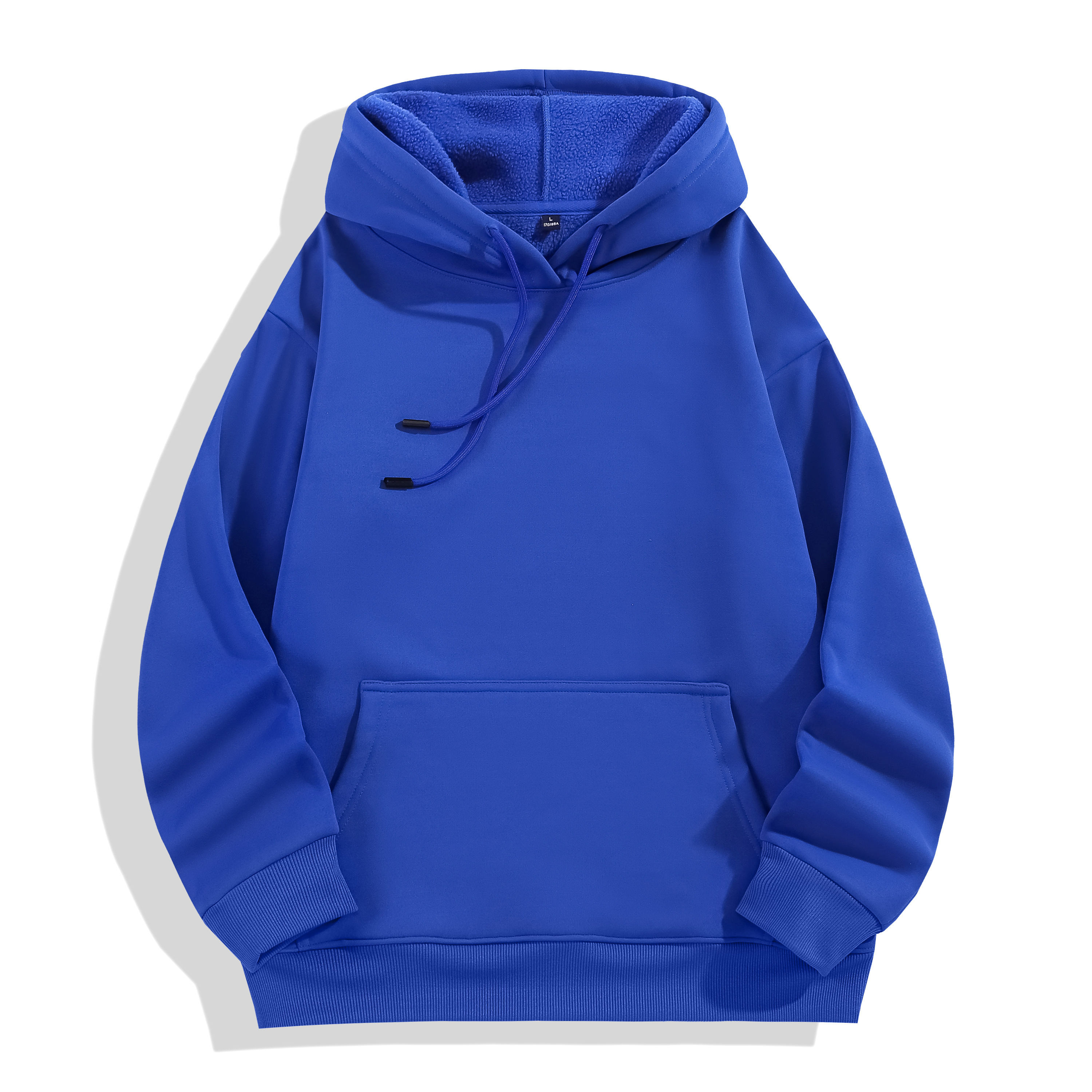 Winter Heavyweight 350gsm Plus Size Hoody Sweatshirts Oversized Pullover Hoodies with Imitated Lamb Cashmere Liner