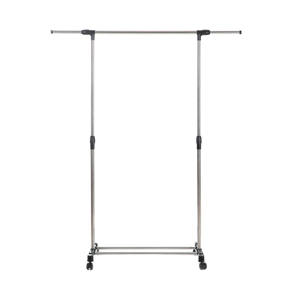 Clothes Drying Rack garments clothing display hanger racks drying rack with Single Rod Pole