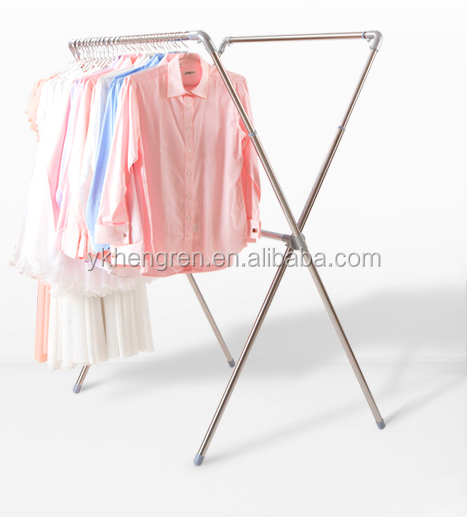 X-Type Stainless Steel clad pipe Clothes Hanger cloth drying rack cloth rack