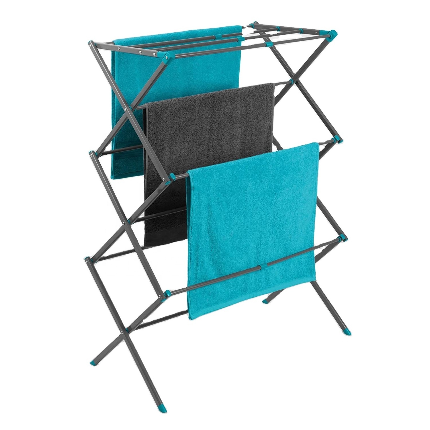 Floor Clotheshorse Clothes Drying Rack Towels Hanging Rack Folding Laundry Dryer Stand Storage