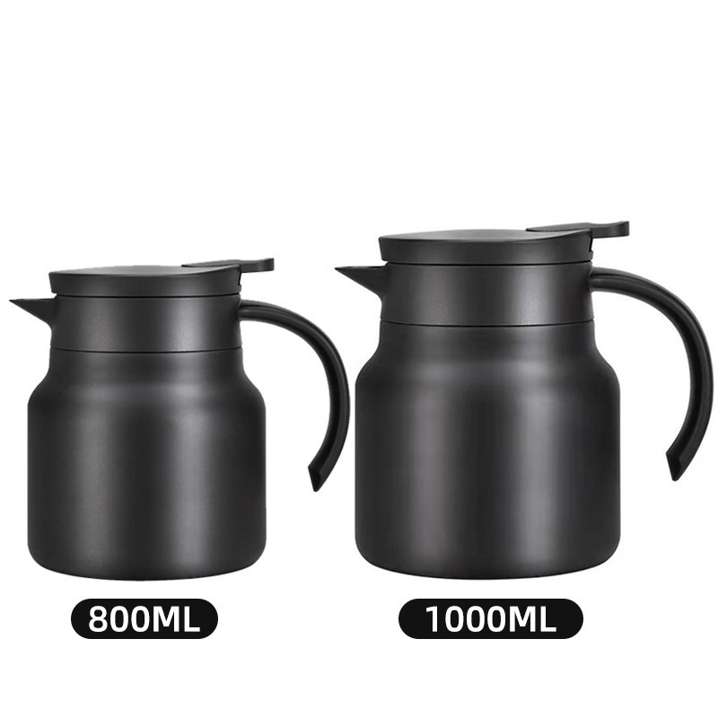 600ml 800ml 1000ml Coffee Pot Stainless Steel Double-Walled Thermal Coffee  Insulated Vacuum with Press Button Coffee Pots