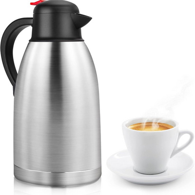 2L stainless steel double wall vacuum insulated Coffee Carafe 18/8 coffee tea thermos  Pot Vacuum Flask Kettle 68oz/2 Liter