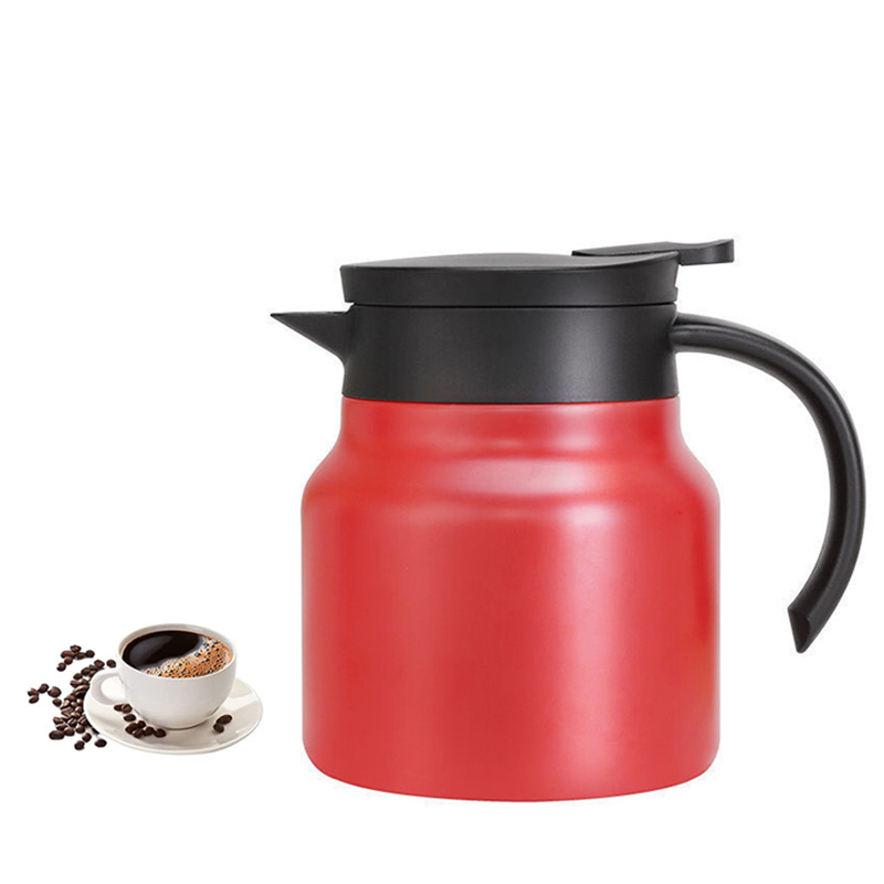 800ml 1000ml 1L Coffee Pot Stainless Steel Double-Walled Thermal Coffee Carafe Insulated Vacuum with Press Button Coffee Pots