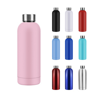 Cheap 500ml Reusable Thermos Double Wall Insulated Stainless Steel Sport Water Bottles In Bulk