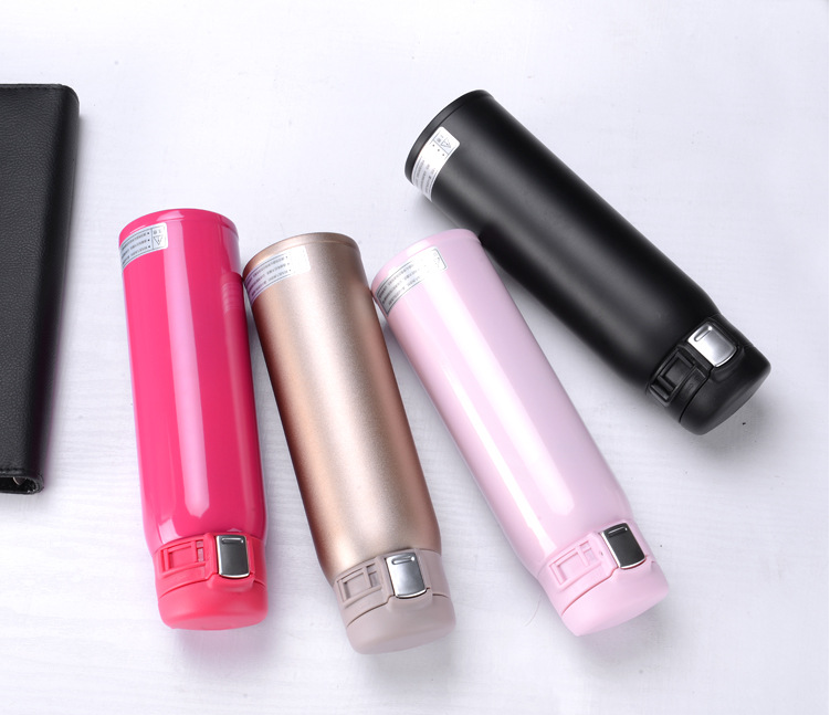 Eco Friendly 500ml Hot Sale Double Wall Stainless Steel Vacuum Bike Water Bottle With Lock