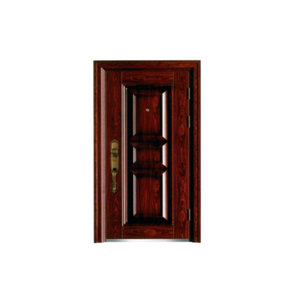 Security steel door with fire door accessories and entry door with side lite Puerta de seguridad