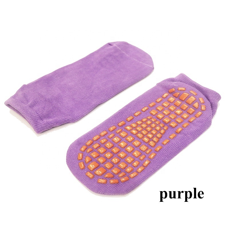 Wholesale Custom Anti Slip Jump Grip Kids Children Rubber Sole Trampoline Socks