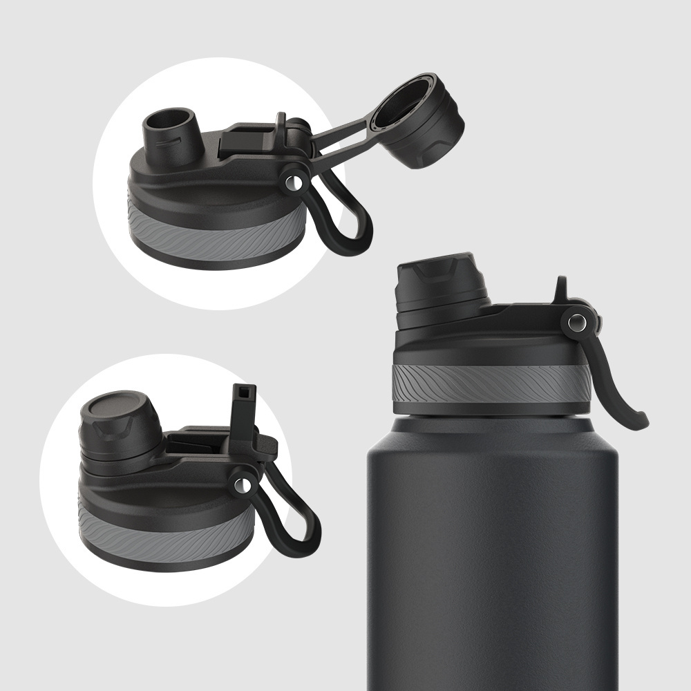 New Design Stainless Steel Vacuum Water Bottle Sport Water Bottles with 2 in 1 Lid