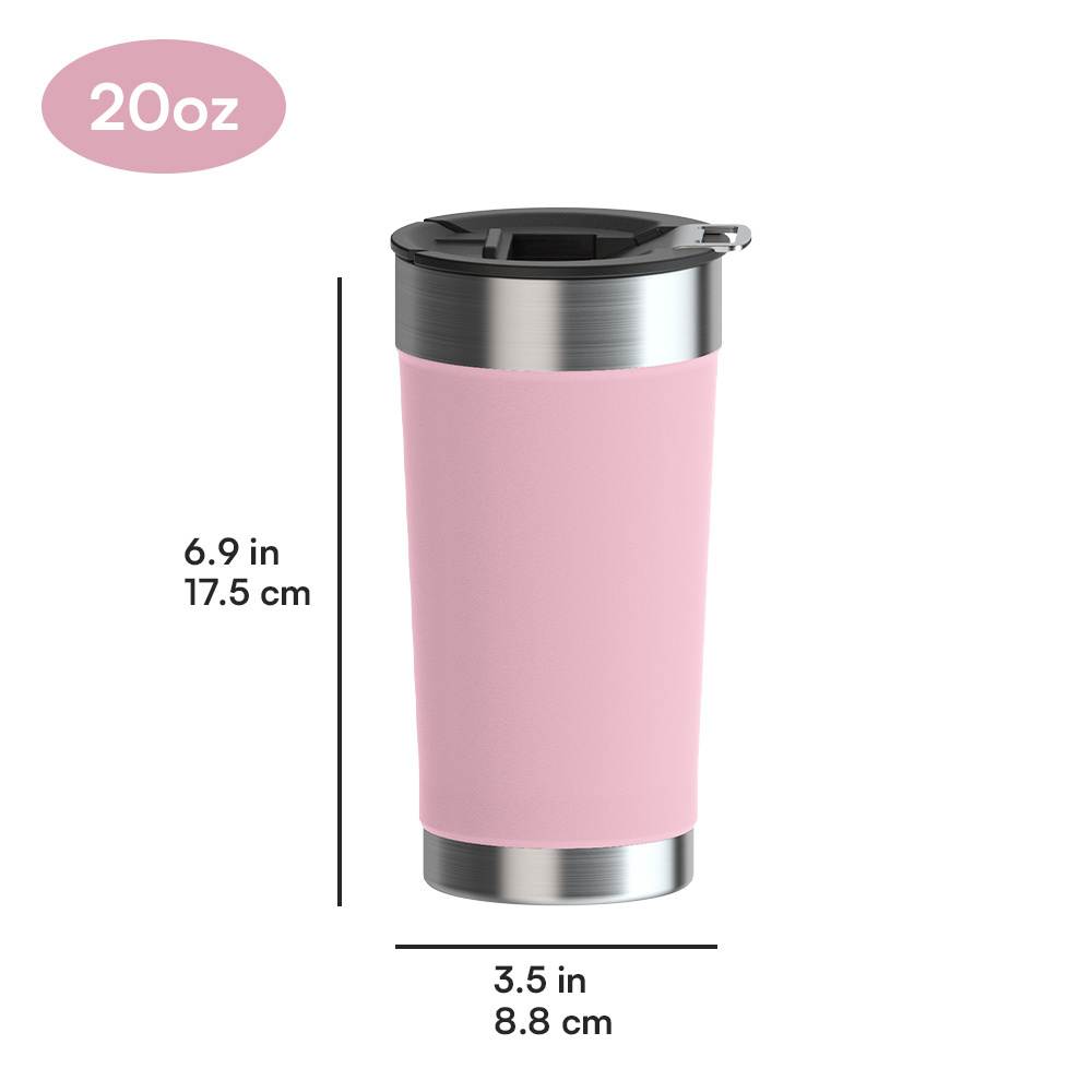 Wholesale 16 oz 20 oz 304 Stainless Steel Insulated Travel Mug Tumblers with Straw