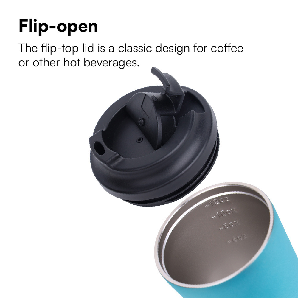 Eco-friendly Cheap 12oz Stainless Steel Coffee Tumbler Travel Mug Powder Coated Vacuum Coffee Cup