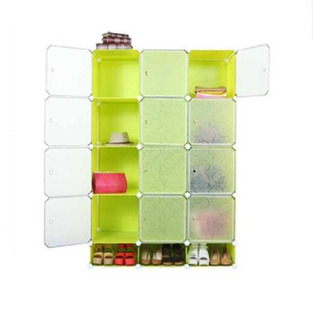 Well selling DIY PP kids plastic foldable wardrobe design