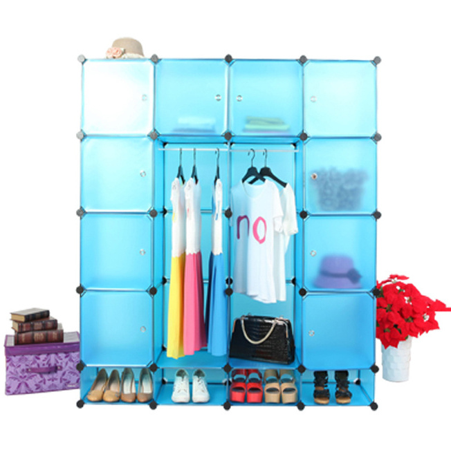 Well selling DIY PP kids plastic foldable wardrobe design