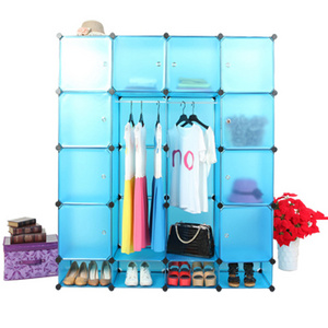 Well selling DIY PP kids plastic foldable wardrobe design