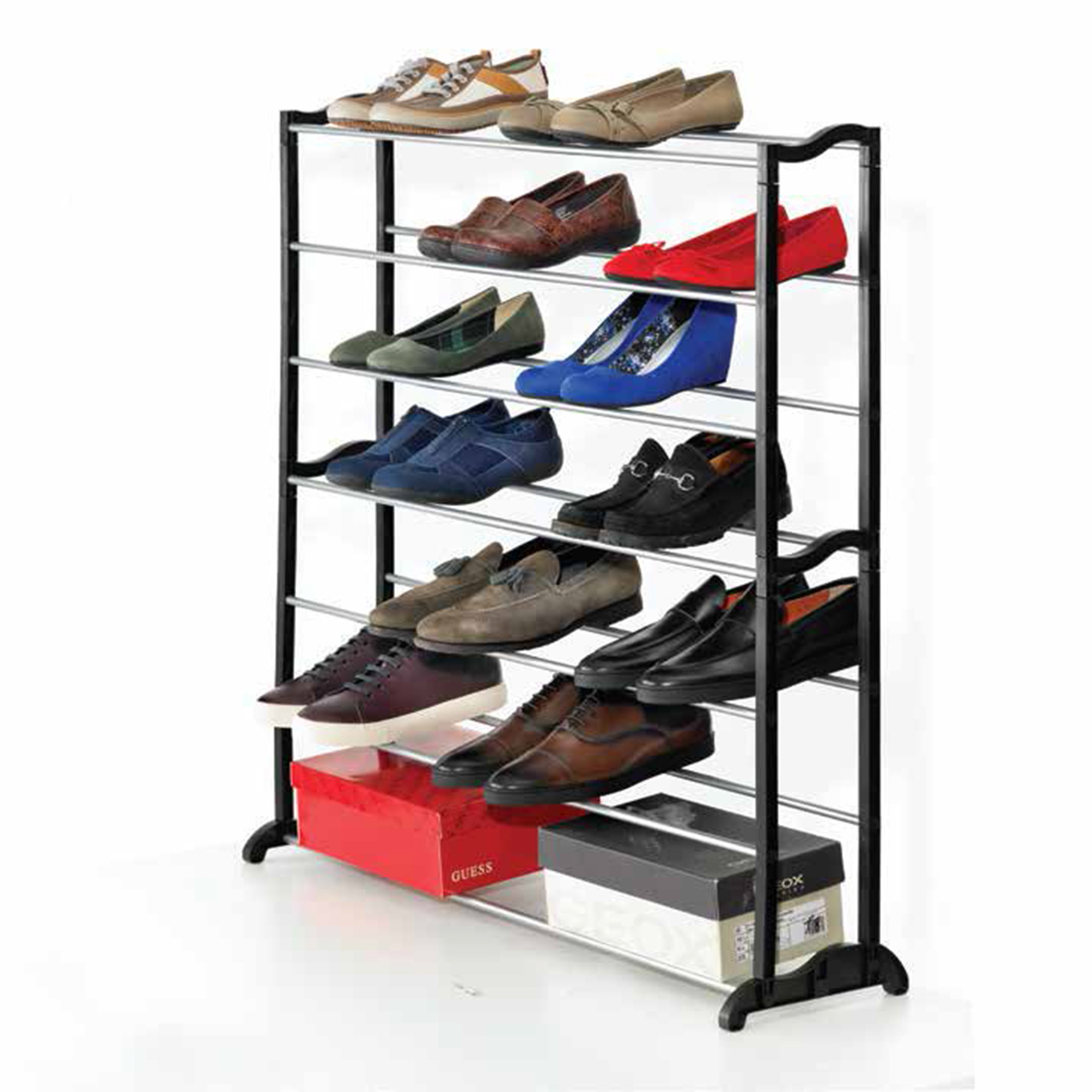 Easy style 7 tiers Shoe Shelf 35 Pairs Plastic Shoe Organizer