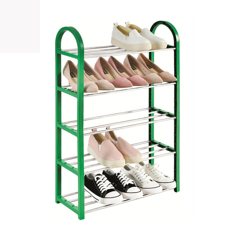 Five-layer plastic shoe rack