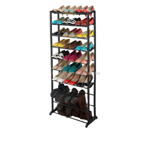 Hot Sale 10 tiers plastic shoe and boot rack