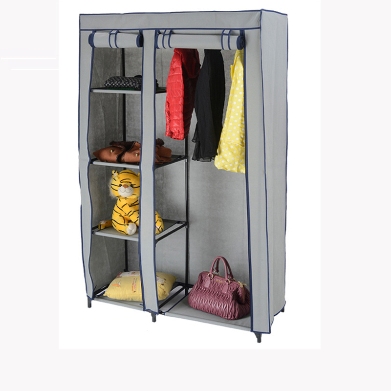 Decorative closet doors non-woven folding plastic wardrobe