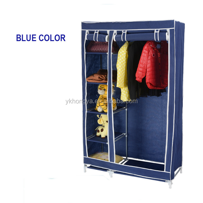 Decorative closet doors non-woven folding plastic wardrobe