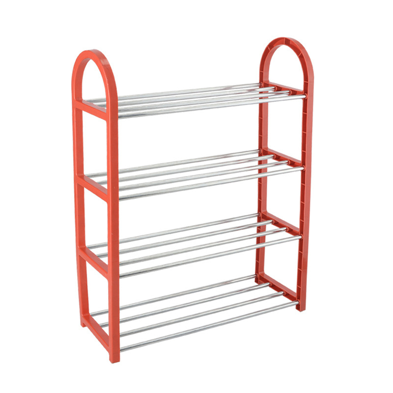 Stackable plastic wrought shoe racks small space