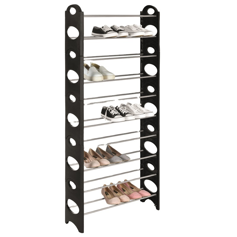 50 pairs 10 Tier plastic shoes shelf commercial shoe rack