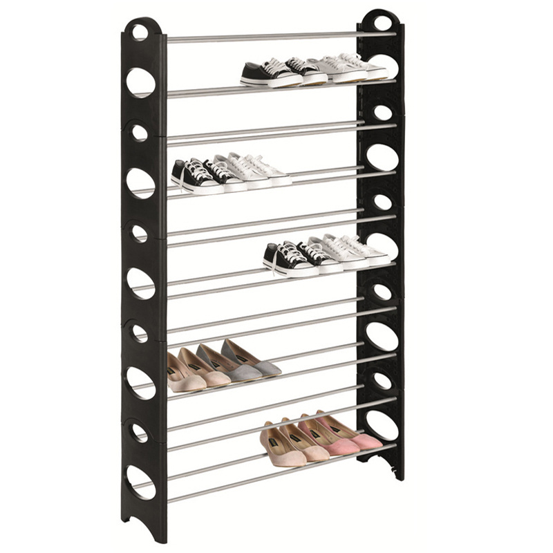 50 pairs 10 Tier plastic shoes shelf commercial shoe rack