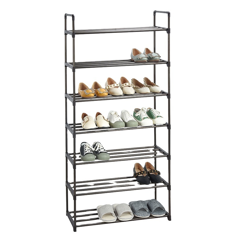 Strong steel tubes Shoes Shelf 4 Layer 12 Pair Shoe Closet Stackable Shoe Rack