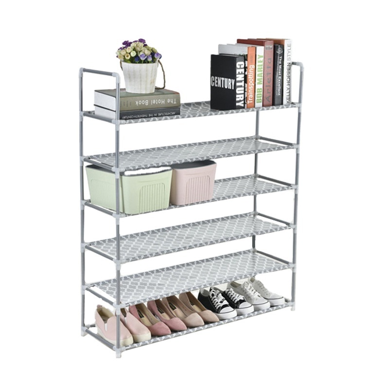 Customized 6 Shelf 24 Pairs Storage Shelf Non-woven Fabric Shoe Rack