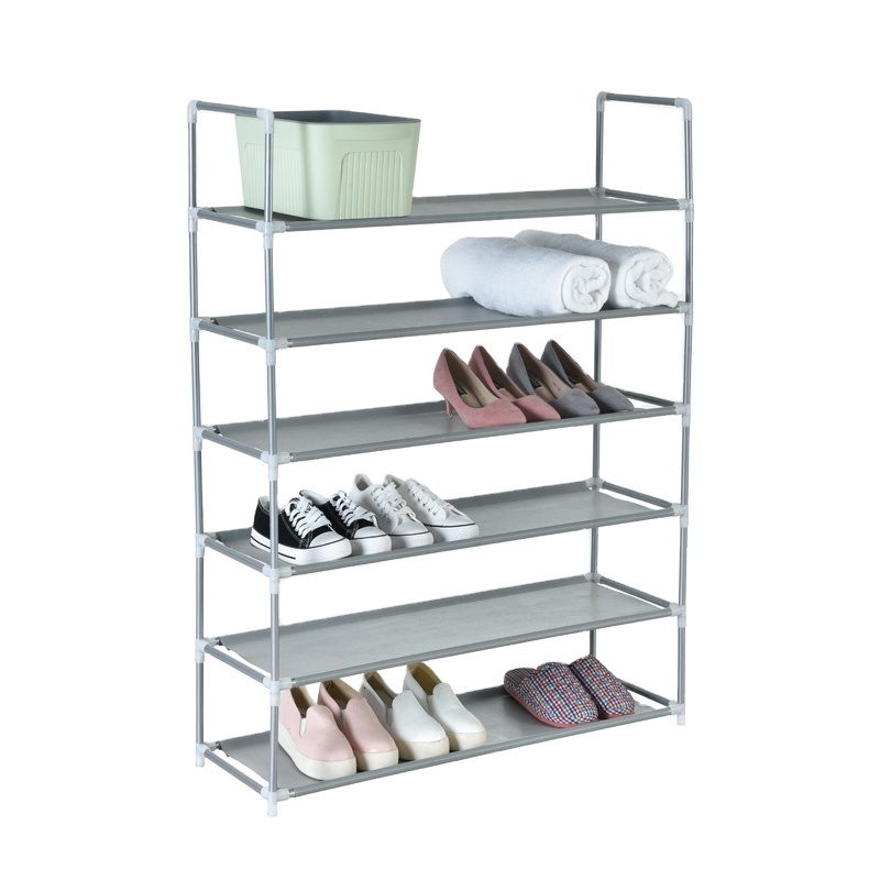 Customized 6 Shelf 24 Pairs Storage Shelf Non-woven Fabric Shoe Rack