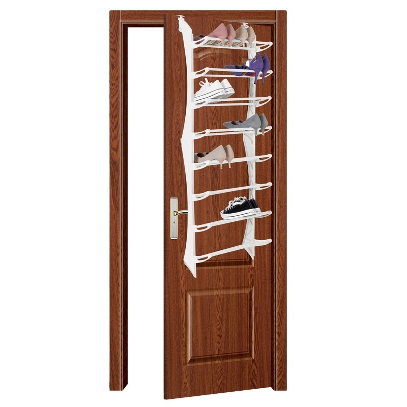 12 tiers 36 pairs adjustable over the door iron shoe rack