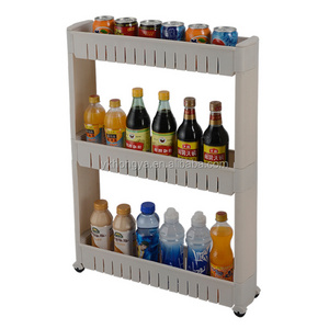 Easy to assemble 3 tiers Plastic Storage Rack for small space