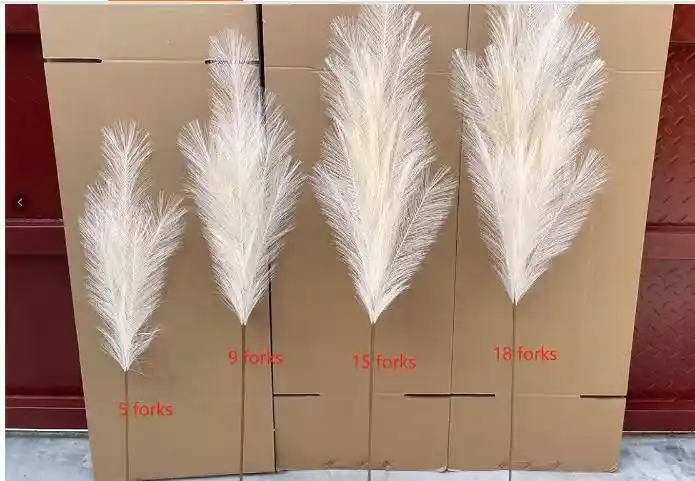 hot selling home wedding decoration 100cm 110cm 120cm silk beige grey white artificial faux pampas grass