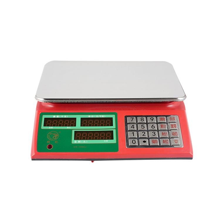 Huaxi Food meat weighing Scales Factory cheap Stainless steel buttons price electronic scale supermarket digital weighing scale