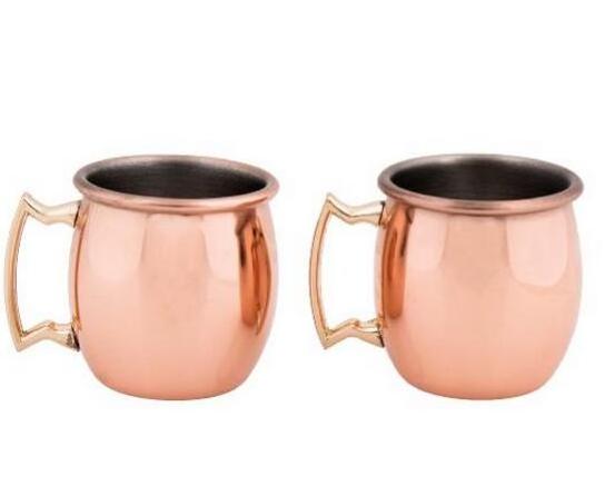 set of 4 2oz Drinking Vodka Whiskey Shot Mugs Cups, Mini Moscow Mule Copper Mug Shot glasses, mini shots copper mug