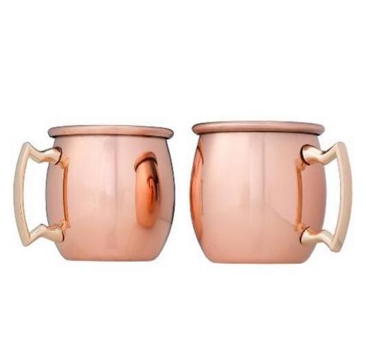 set of 4 2oz Drinking Vodka Whiskey Shot Mugs Cups, Mini Moscow Mule Copper Mug Shot glasses, mini shots copper mug