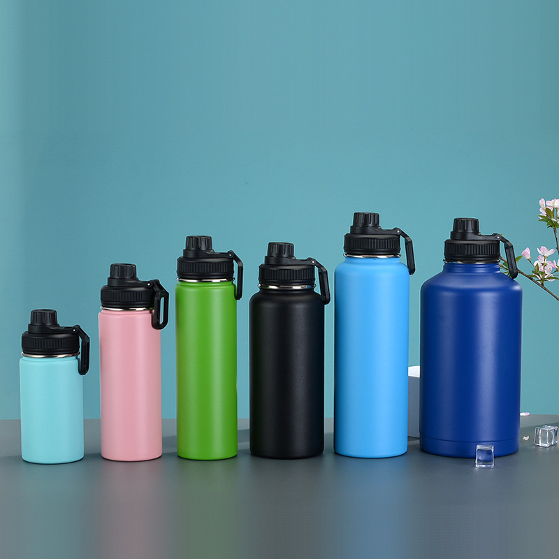 Wide Mouth Insulated Double Walled Vacuum 32oz Stainless Steel Water Bottle with Protective Pouch and Carry Cover and Coffee lid