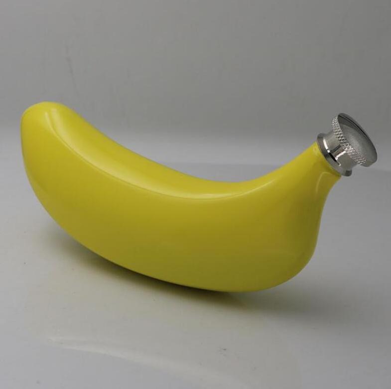 Portable stainless steel 5.5oz banana hip flask, 5.5 oz banana shaped stainless steel hip flask