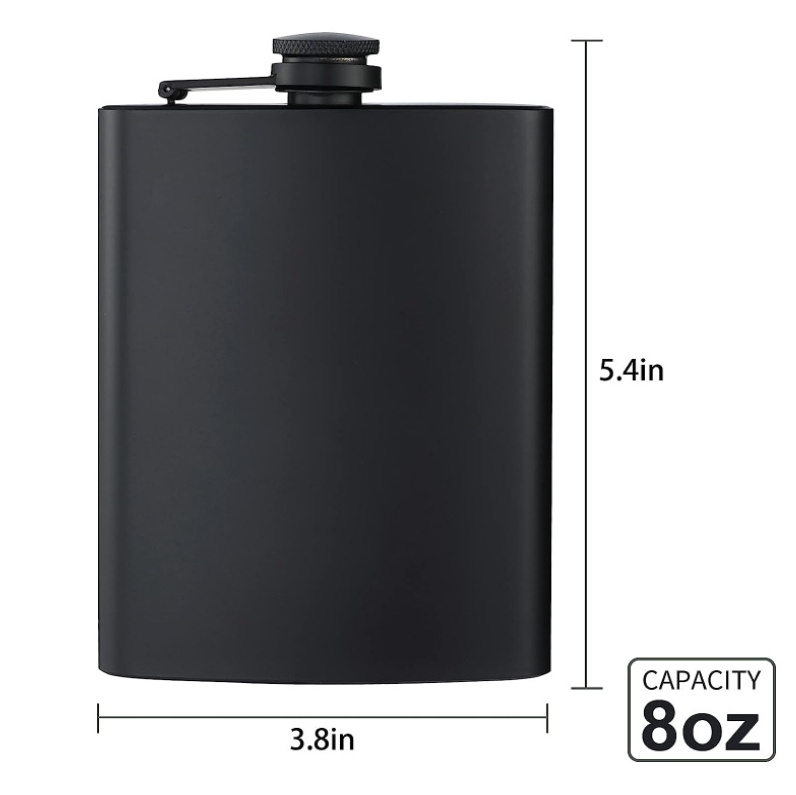 12pcs 8oz black Stainless Steel Hip Flask with funnels, stainless steel 8oz Alcohol Wine Flask for Wedding Party Birthdays Gift